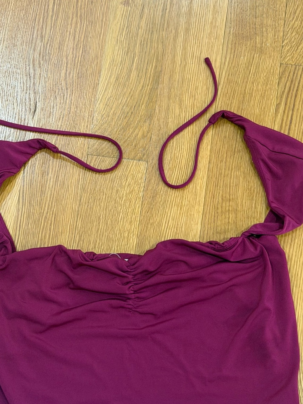 Garage Plum Ruched Camisole Tank